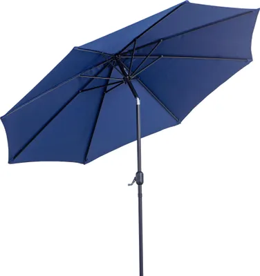 Image de Parasol de jardin - Ø 295 cm - Manivelle et inclinaison - Hauteur 250 cm - Bleu
