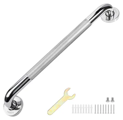 Produktbild von Badewannengriff 50 cm, Edelstahl, rutschfest, weiß, für Senioren