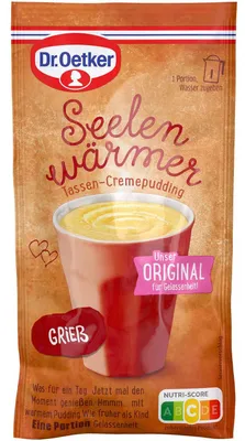 Produktbild von Dr. Oetker Seelenwärmer Tassen-Cremepudding Grieß 60g