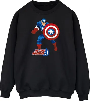 Obrázok produktu pre Captain America - "The First Avenger" Mikina pre mužov BI363 (L) (Schwarz)