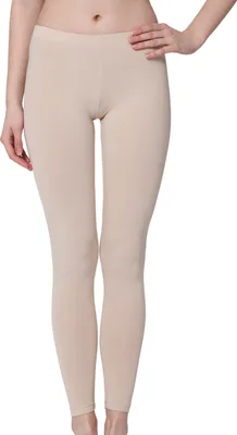 Produktbild von Celodoro Damen Leggings, stretchige Jersey Hose aus Baumwolle - Beige L