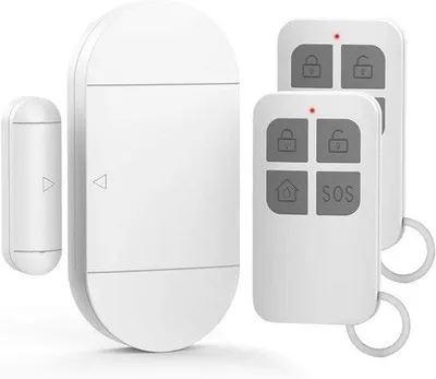 Produktbild von Hausalarm mit 130 dB, 2 Fernbedienungen, batteriefrei, für Heim- und Ladengebrauch.