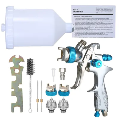 Obrázok produktu pre Striekacia pištoľ, gravitačný striekací prístroj s objemom 600 ml, tryska 1,4 mm/1,7 mm/2,0 mm na striekanie a čistenie stien, nábytku, plotov, krídiel, stolov a stoličiek