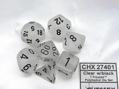 Immagine prodotto di Chessex - Smerigliato - Set di 7 matrici - trasparente/nero