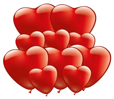 Produktbild von Karaloon 10 Herzballons rot / Heart Balloons red