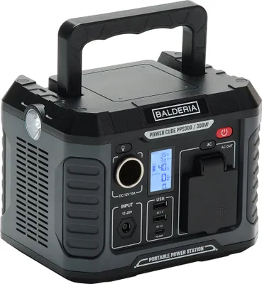 Produktbild von Powerstation 300 W BALDERIA Power Cube – tragbarer Batteriespeicher
