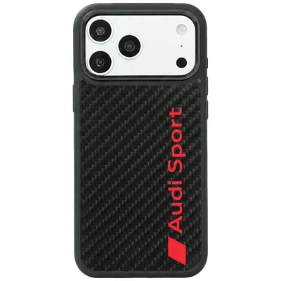 Produktbild von Audi R8 Carbonfaser Hülle iPhone 17 Pro Max /18 Pro Max MagSafe schwarz Logo