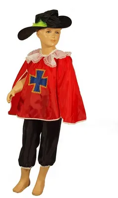 Produktbild von U Wiktora Muszkieter Kostüm Rot für Kinder 134-140