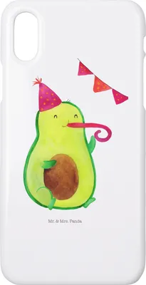 Produktbild von Mr. & Mrs. Panda Iphone 10 Handyhülle Avocado Party Zeit - Weiß - Geschenk, Cover, Geburtstag, Hülle, Happy Birthday, Bestanden, Handy, Feier, X