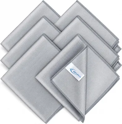 Imagen del producto de Paños de microfibra para limpieza de ventanas, 6 unidades, 30 x 40 cm, sin dejar rayas, ideales para la limpieza de ventanas