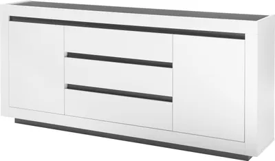 Produktbild von LIVOJO M11 Wohnzimmer Sideboard 200 x 91 x 38 cm Weiß & Anthrazit