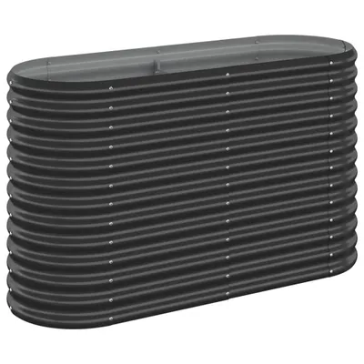 Produktbild von Hochbeet Pulverbeschichteter Stahl 114x40x68 cm Anthrazit