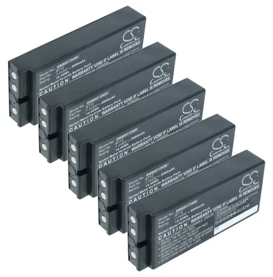 Produktbild von vhbw 5x Akku kompatibel mit Ikusi TM64 02, TM63, 2303696 Industrie-Funkfernsteuerung Fernbedienung (2000 mAh, 7,2 V, NiMH) - Schwarz