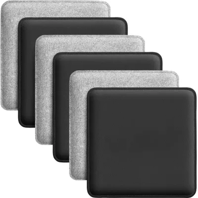 Produktbild von Sitzkissen zum Wenden Filz und Kunstleder 6er Set