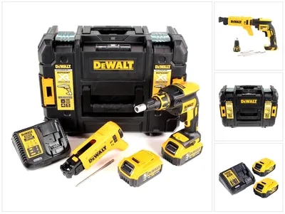 Immagine prodotto di Avvitatore a batteria per cartongesso DeWalt DCF 620 P2K 18 V 30 Nm Brushless + 2 batterie 5,0 Ah + caricabatteria + caricatore + TSTAK