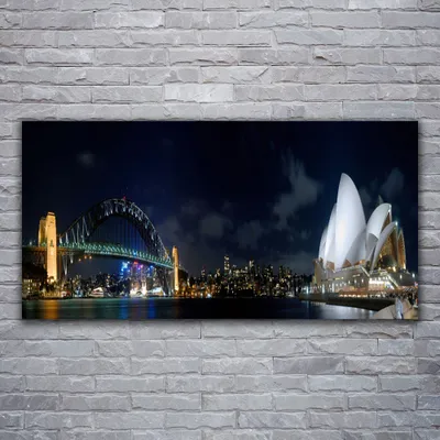 Produktbild von Glasbilder 120x60 Wandbild Druck auf Glas Sydney Brücke Stadt Architektur