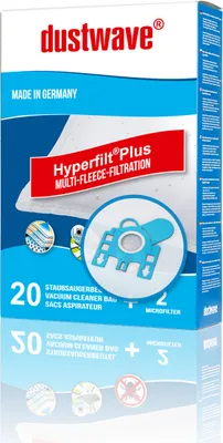 Produktbild von Megapack - 20 Staubsaugerbeutel | Filtertüten | Staubfilter passend für Miele - S 269 » S 282 Serie Staubsauger - dustwave® Markenstaubbeutel /  Germany + inkl. Microfilter