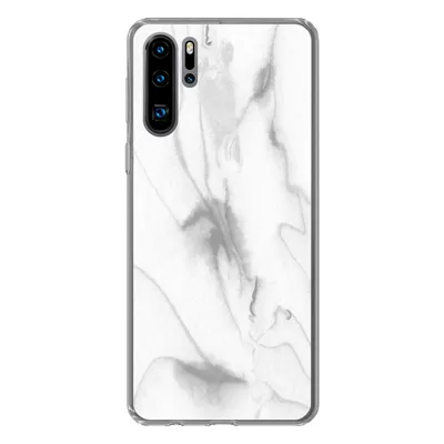 Produktbild von MuchoWow® Handyhülle Schutzhülle Hülle für Huawei P30 Pro Marmor - Grau - Weiß - Abstrakt - Marmoroptik Silikon Softcase Handy Hülle - Schutzdeckel