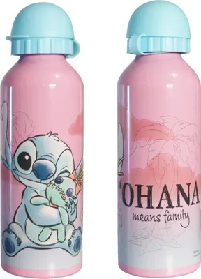 Produktbild von Disney Lilo und Stitch Aluminium Wasserflasche Trinkflasche Flasche 500 ml – Rosa