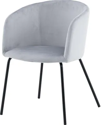 Produktbild von FURNLUX Esszimmerstuhl Berit Grau Und Schwarz 55cm / Hauptfarbe: Grau / Abmessungen: 55 x 55 x 78 cm