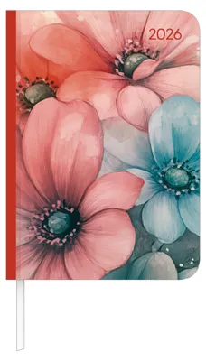 Produktbild von Alpha Edition - Lady Journal Flowers 2026 - Taschenkalender A6 (11×15 cm) mit Monatsübersicht & Notizbereich, stilvoller Terminplaner für Beruf, Schule & Alltag