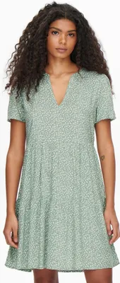 Produktbild von Only Kurzes Kleid Damen Onlzally Life S/S Thea Dress NOOS grün/weiß XS