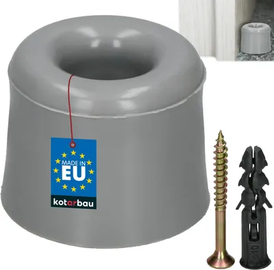 Produktbild von KOTARBAU® Türstopper Boden zum Schrauben 27 mm Grau Bodentürstopper Bodenmontage Türstopper aus Gummi
