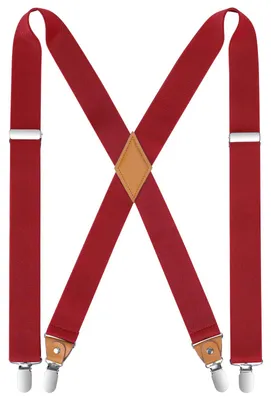Immagine prodotto di Bretelle uomo - Forma a X - 3,5 cm di larghezza - Elastiche - Regolabili - 4 clip