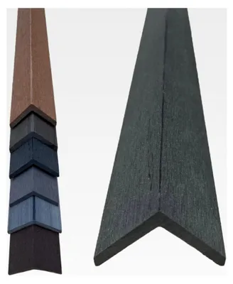 Produktbild von WPC Winkelleiste Abschlussleiste Abdeckleiste für Terrassendielen 48x48mm (145cm, dunkelgrau)