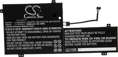 Produktbild von vhbw Akku Ersatz für Lenovo 5B10T83739, 5B10T83740, L18D3PF2, L18M3PFA für Notebook (5050 mAh, 11,52 V, Li-Polymer)