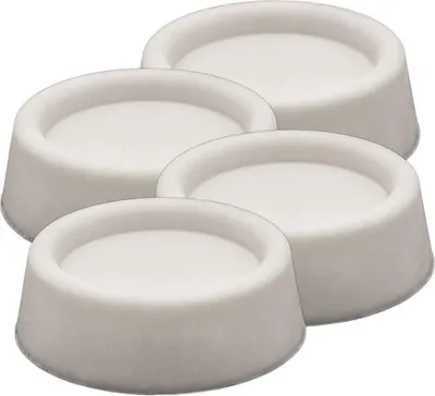 Imagen del producto de Go Go Gadget – "Juego de 4 amortiguadores de vibraciones para lavadora y secadora – Almohadillas antivibración – Goma antideslizante – Alfombrilla antivibración – Amortiguadores – Blanco"