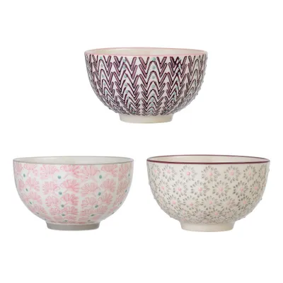 Produktbild von Bloomingville Maya Bowl Violett Steingut Ř 11,5 cm 3er Set
