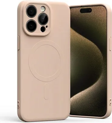 Produktbild von Mercury MagSafe Semi-Silicone iPhone 15 Pro Max 6,7" rosa Sand Schutzhülle