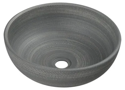 Obrázok produktu pre Keramické umývadlo PRIORI, priemer 41 cm, sivé