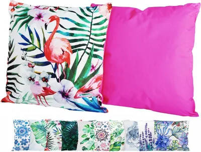Produktbild von JACK Outdoor Lounge Kissen 45x45cm Motiv Dekokissen inkl. Füllung Wasserfest Sitzkissen Garten Stuhl, Farbe:Flamingo