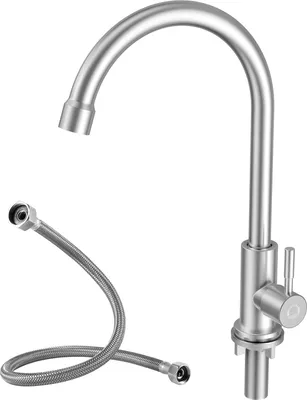 Obrázek produktu pro Cecipa Nerezová kuchyňská baterie na studenou vodu Jednopáková směšovací baterie, výška výtoku 190 mm