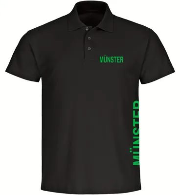 Produktbild von multifanshop Poloshirt - Münster - Brust & Seite, schwarz, Größe L