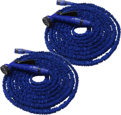 Produktbild von Flexibler Gartenschlauch Flexischlauch Schlauch 2 x blau 30m