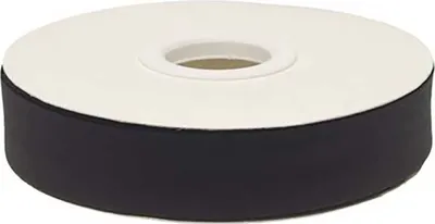Produktbild von 20m Schrägband PolyBaumwolle unifarben 20mm breit gefalzt Einfassband Farbwahl, Farbe:schwarz