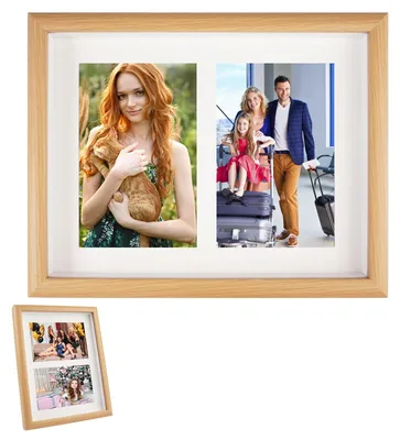 Fotolijst für 2 Fotos, 21 x 26,5 cm, Massivholz