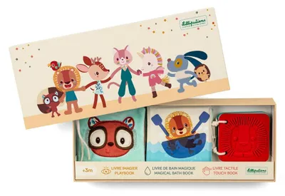 Image de Lilliputiens 3 livres sensoriels pour bébé - Jungle