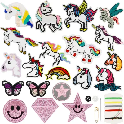 Produktbild von 20 Einhorn-Aufnäher für Kinder