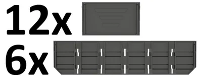 Produktbild von Qbrick System ONE Drawer 3 Trennsets Organizer-Einsätze