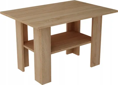 Produktbild von MATKAM Couchtisch Ł1, H 55 x B 87 x T 60 cm, mit Verstellbarem Regal, Wohnzimmer Couchtisch Modern, Wohnzimmertisch Universal (Sonoma Eiche)