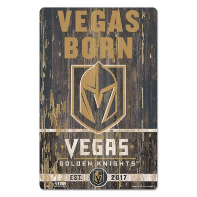 Produktbild von NHL Vegas Golden Knights Slogan Wood Sign Holzschild Holz Eishockey Deko 43x28cm