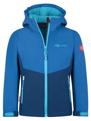 Obrázek produktu pro Dětská softshellová bunda Trollkids Kristiansand, modrá, outdoorová i na každodenní nošení (320-144)