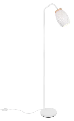 Immagine prodotto di Lampada da terra, metallo, bianco, opaco, E27, interruttore a pedale, H 147 cm