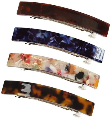 Produktbild von 4 Stück Acryl-Haarzangen für feines und mitteldickes Haar Vintage-Haarzangen für Frauen und Mädchen