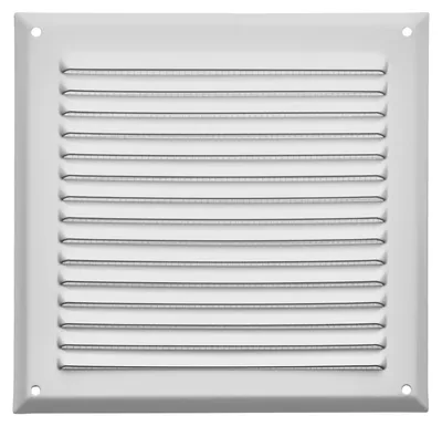 Obrázok produktu pre Ventilačná mriežka SOTECH 190 x 190 mm, hliníková – biela, na prišraubovanie, s sieťkou proti hmyzu