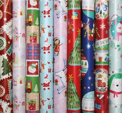 Productafbeelding van Benza cadeaupapier - Kerstpapier inpakpapier voor Kinderen - 200 x 70 cm - 5 rollen